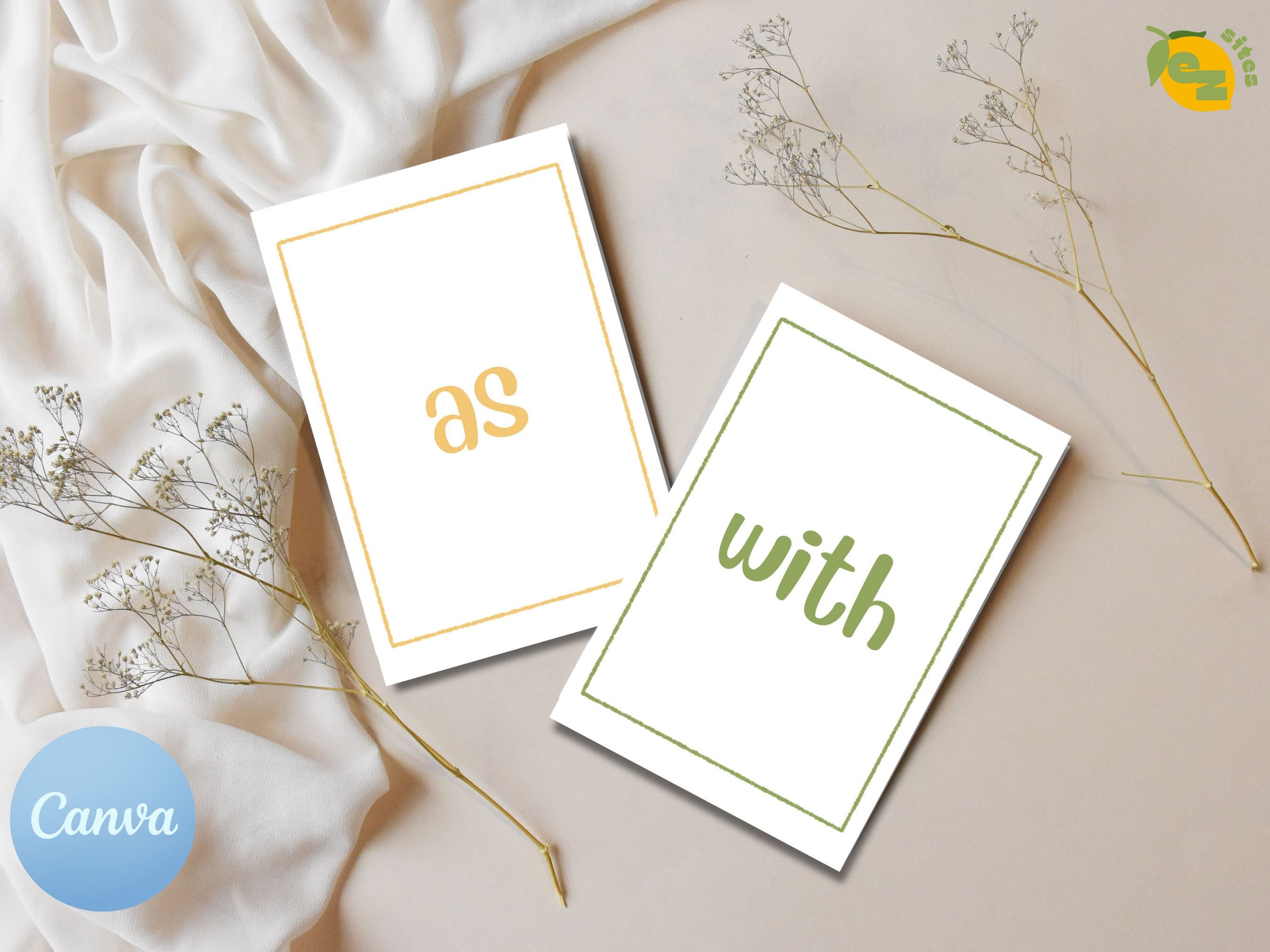 Printable Sight Words 4x6 Flashcards Learn Sight Words Kids Pastel ...