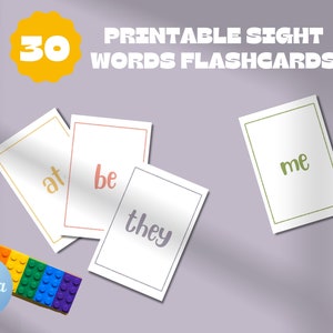 Printable Sight Words 4x6 Flashcards | Learn Sight Words | Kids Pastel Flashcards | DIGTIAL DOWNLOADS