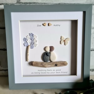 Best friend Pebble art gift ...Personalised birthday gift for a Special friend. Birthday gift..quirky gift