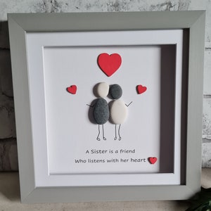Schwester Kieselstein Kunst Geschenk ... einzigartige Schwester Geschenk ... maßgeschneiderte Geschenk für Schwester ....