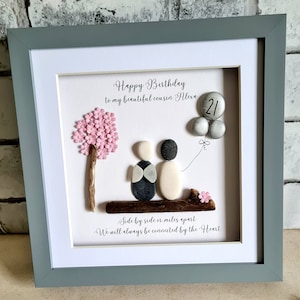 Birthday gift from heaven .. unique gift...personalised gift..Bespoke pebble art..special birthday gift.. guardian angel...