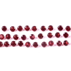 Natural Rhodolite Garnet Gem Cut Faceted Round Size 2x2mm Lot of 50 Piece +AAAA Genuine and natural Stone.
