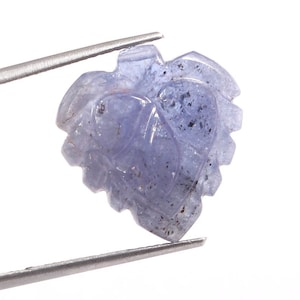 Natural Tanzanite Hand Carved Fancy Leaf Gemstone Beads Size 18x19mm 14 Carat +AAAA Genuine and natural Stone.