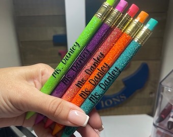 Lápiz mecánico / Lápices n.° 2 / Brillantina personalizada / Regalo para estudiantes / Regreso a clases / Juego de lápices / Lápices para escribir a mano