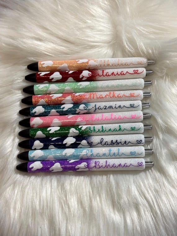 Dental Assistant glitter Pens | hygienist | Ombre glitter | Gift for her | Customizable |Employee appreciation |