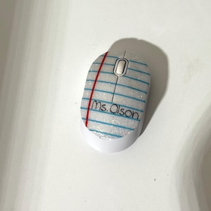 Wireless USB Mouse | lined Paper | Teacher Appreciation | Gift | Custom Mouse| Customer Appreciation | Back to school