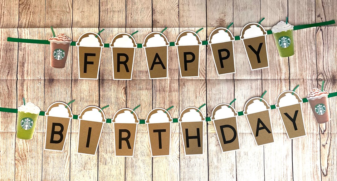 Frappy Birthday Banner Birthday Custom Banner SB Inspired