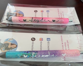 Gel Pens | Bridal Party Gift| Custom Pens | Personalized | Gift | gift for her | glitter pens | Employee Appreciation| Teacher Appreciation