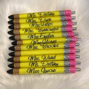 Potloodpen | Glitterpen | Waardering door leraar | Cadeau | Inktvreugde | Gelpen | Aangepaste pen | Waardering van klanten | Cadeau voor haar | Cadeau Voor Hem