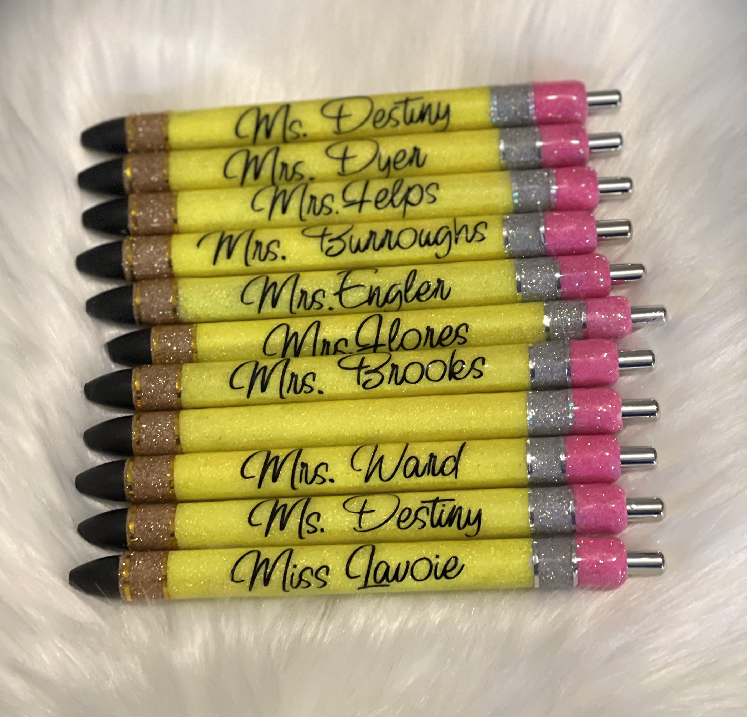 Pencil Pen | Glitter Pen | Teacher Appreciation | Gift | Ink Joy | Gel Pen | Custom Pen | Customer Appreciation | Gift for her | GiftForHim
