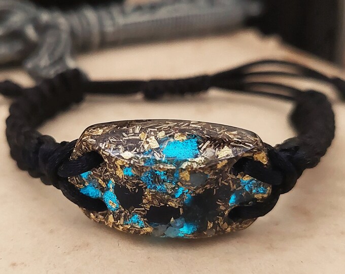 Orgone bracelet - EMF Protection Bracelet - Diamon, Herkimer, Moldavite Energy Healing Bracelet