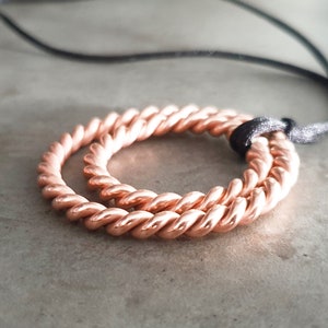 Empowerment Cubit 188mhz frequency and Sacred Cubit 144mhz frequency copper Tensor rings set  - pendant, amulet, charm