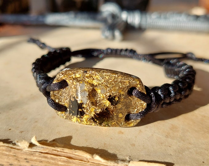Most powerful Orgonite orgone bracelet, amulet. Moldavite, Herkimer, Diamonds, Nuummite, Saffordite, high vibrations