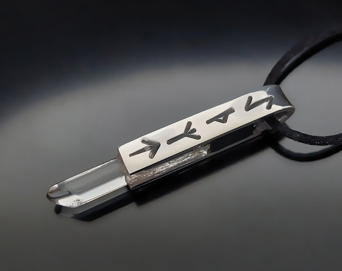 Powerful rune magic amulet, charm pendant for very strong protection in astral, mental, physical planes, 925 silver