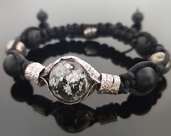 Powerful Orgonite orgone bracelet - Enchanted magic amulet - Moldavite, Diamond, Herkimer, Reiki, wealth, protection