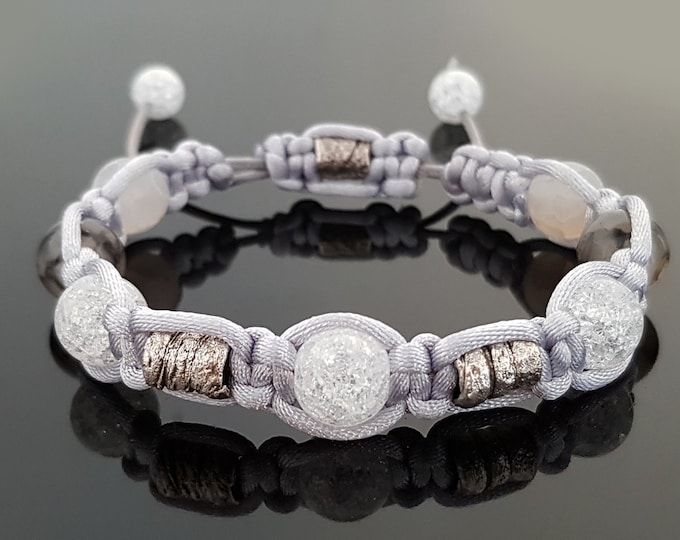 Enchanted Shamballa bracelet, adjustable beaded bracelet amulet charm. Powerful amulet programmed for your wishes.