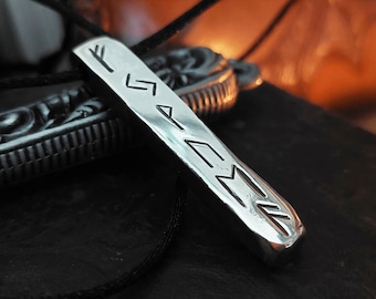 Enchanted Luck Wealth money and Prosperity amulet pendant with powerful runes formula from Celtic Magic Master, silver