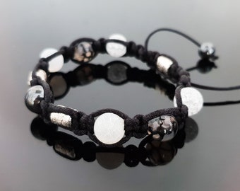 Shamballa bracelet - pure silver beads, Energy Healing, Beaded, Gemstones, enchanted magic amulet, adjustable
