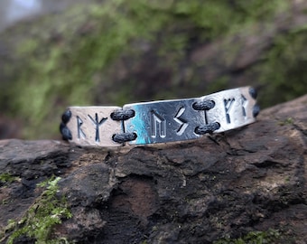Three wishes - 925 silver runes bracelet - Celtic magic amulet, charm. Enchanted. Viking runes for your wishes