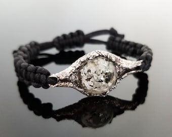Orgonite orgone bracelet, Powerful, enchanted, Moldavite, Herkimer, diamonds, silver. Magic amulet, talisman, charm