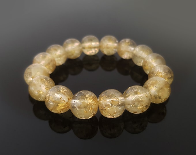 Orgonite orgone bracelet, citrine and 24k gold beads, Wealth, Lucky, Money magic amulet charm, enchanted, spells