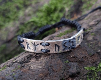 Powerful rune silver bracelet, magic amulet for Money attraction, Health,Protection, Norse, Viking, Celtic charm