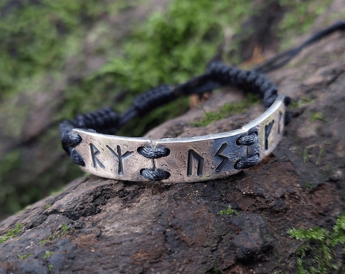 Powerful rune silver bracelet, magic amulet for Money attraction, Health,Protection, Norse, Viking, Celtic charm