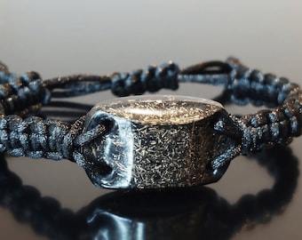 Elite Shungite Orgonite orgone bracelet. Herkimer, Black Tourmaline, 24k gold, brass, powerful EMF, 5G protection