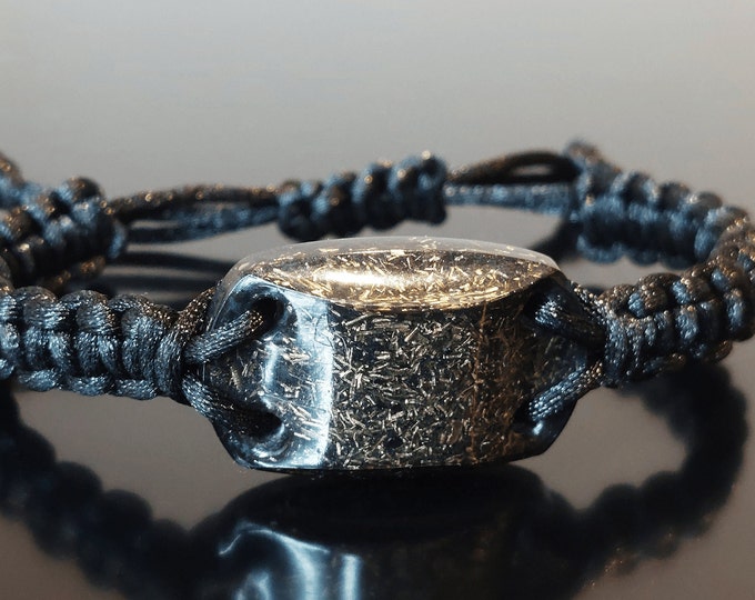 Elite Shungite Orgonite orgone bracelet. Herkimer, Black Tourmaline, 24k gold, brass, powerful EMF, 5G protection