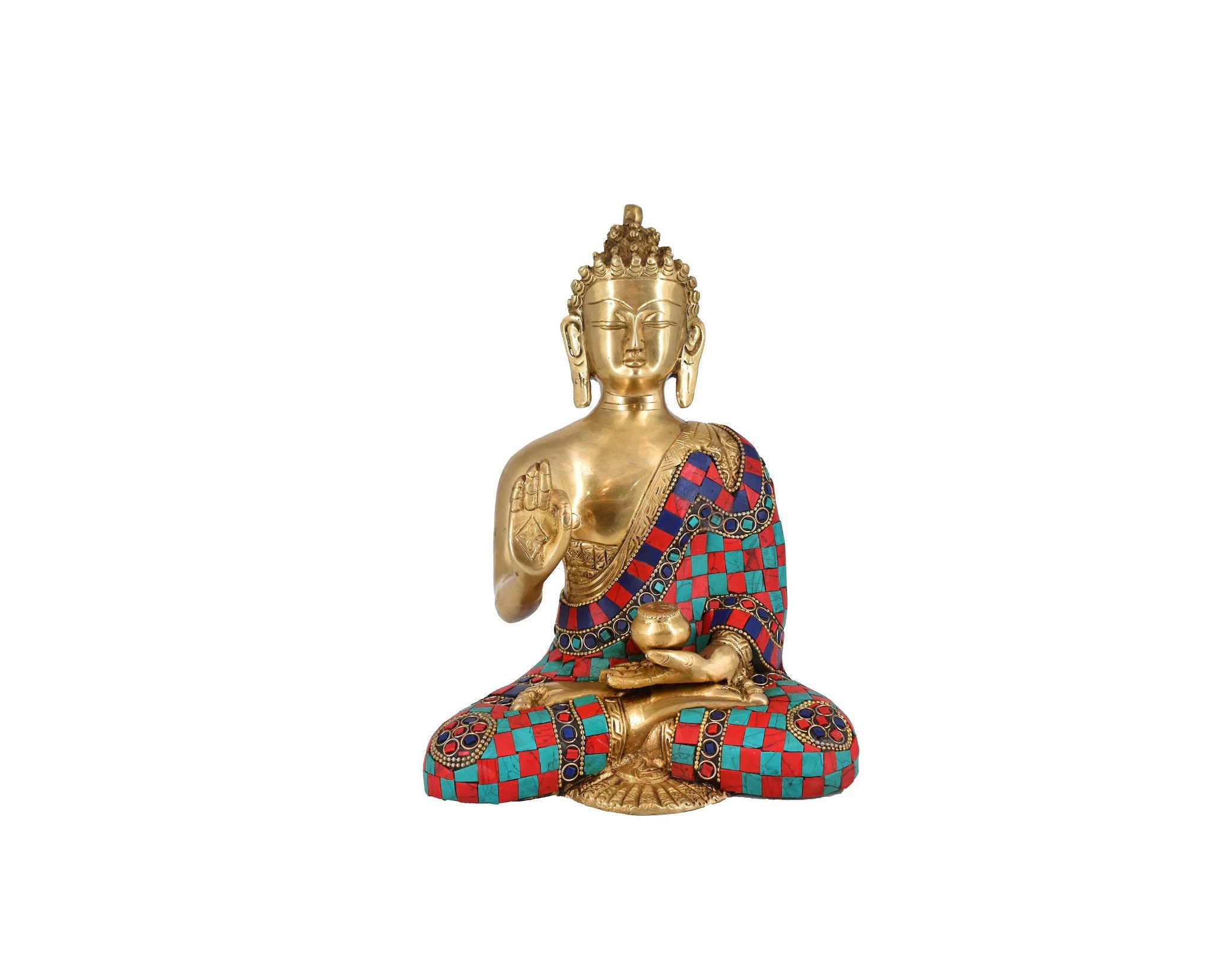 Whitewhale Brass Buddha Statue Blessing Murti for Home Decor Etsy