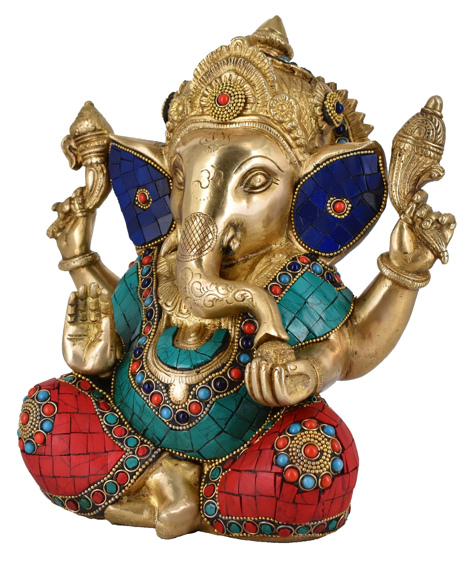 Whitewhale Brass Decor India Mangalkari Ganesha Statue Etsy
