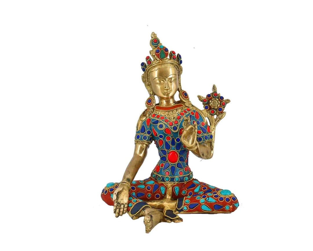 Whitewhale Tara Buddha Idol Tibetan Buddhism Yin Kwan Goddess - Etsy