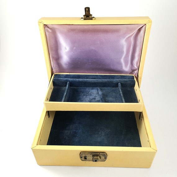 Vinyl Jewelry Box With Celluloid Bakelite Medieva… - image 3