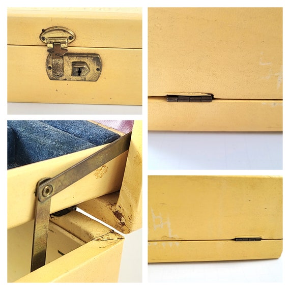 Vinyl Jewelry Box With Celluloid Bakelite Medieva… - image 9