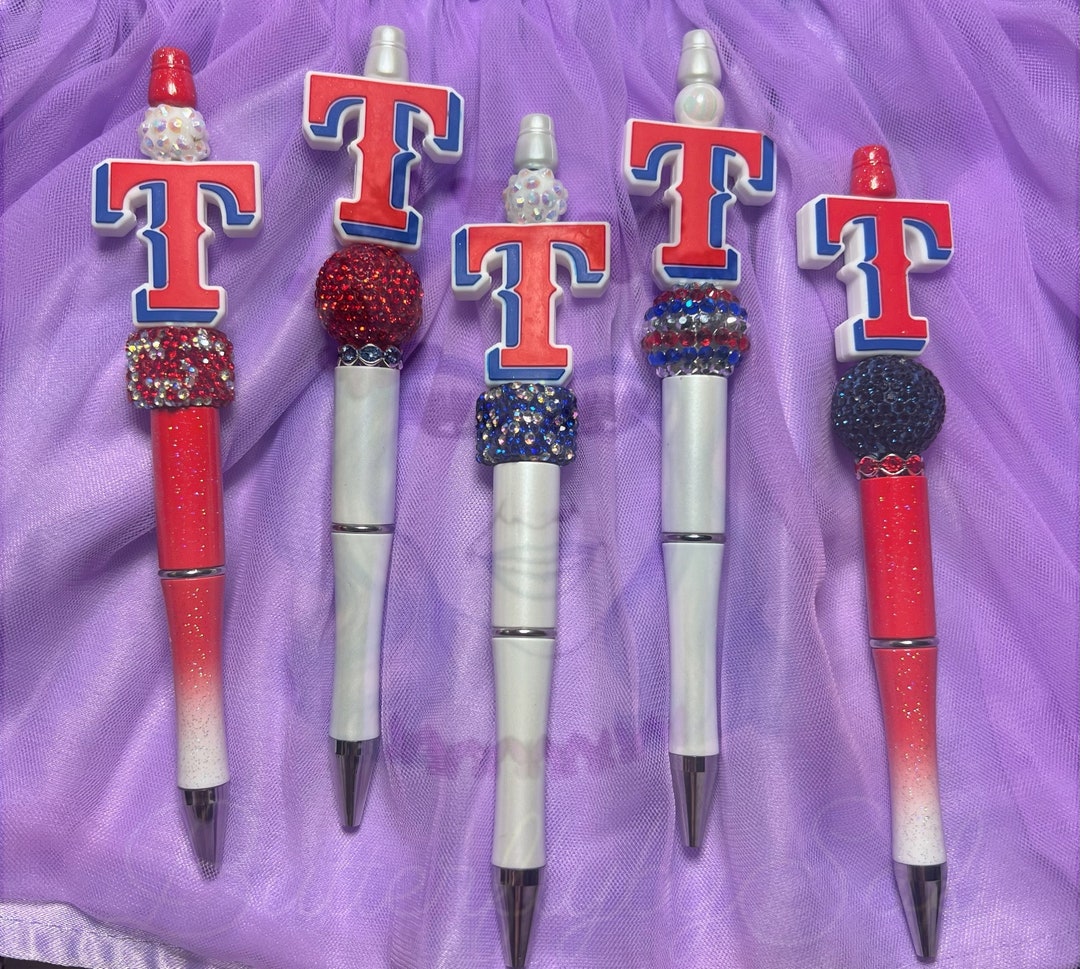 Texas Rangers Pen Bling Pen Sports Pen Baseball Pen Comes With Etsy