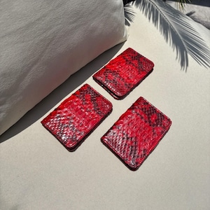 MagicBaliPython - Card Holder Fold - Woman Card Holder - Wallet Card - Real skin Card Holder