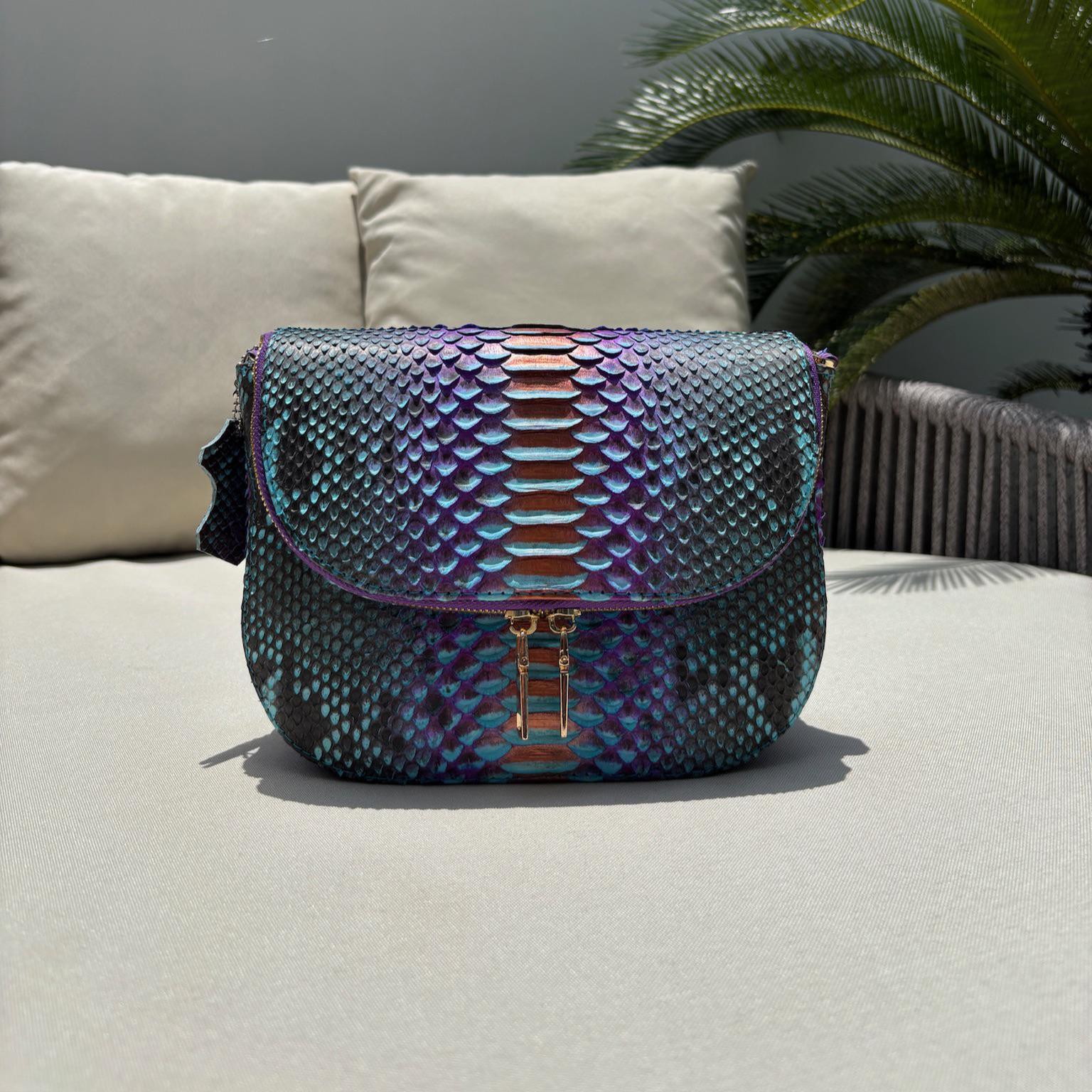 Python Leather Woman Bag - Real Python Bag - Exotic Women Purse - Milly Bag - MagicBaliPython