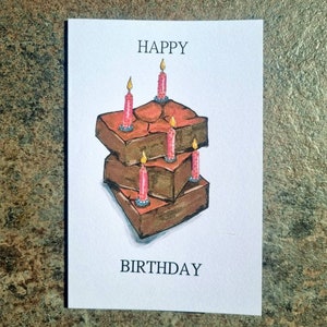 Brownie Karte - Geburtstagskarte - Feierkarte -
