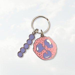 Neutrophil & Strep Pneumo Keychain Set