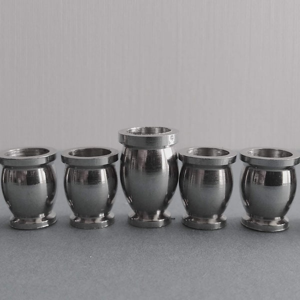 Set of 9 Nickel Hanukkah Candle Cups with a Taller Shamash