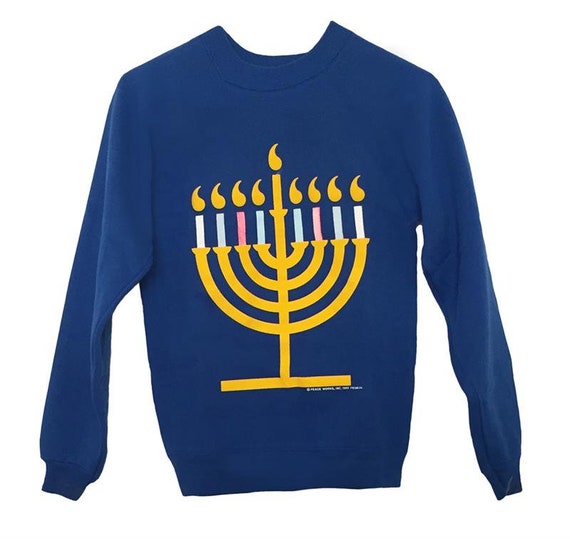 Hanukkah Sweatshirt: Menorah Sweatshirt, Youth Si… - image 1