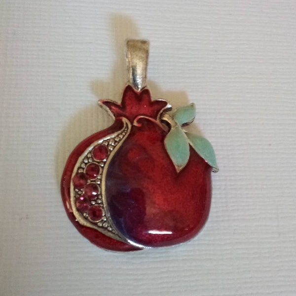 Pomegranate Charm or Pendant, silver
