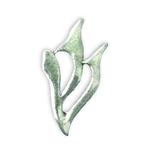 Shin for Mezuzah, Traditional, Silver