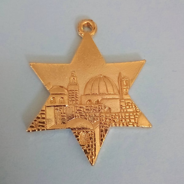 Jerusalem Charm or Pendant, gold