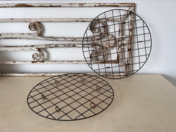 1x Antique Round French Wirework Cooling Rack Antique Wire Rack Antique Cake Cooling Rack Etsy