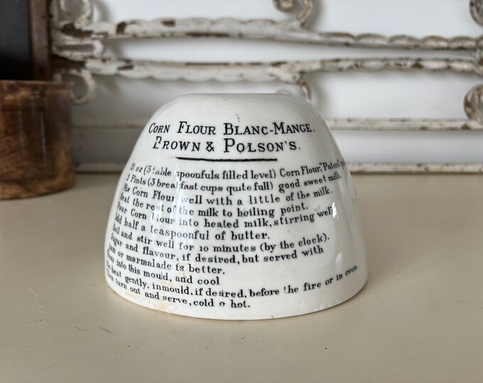 Antique Ironstone Jelly Mould Corn Flour Blancmange Brown & Etsy