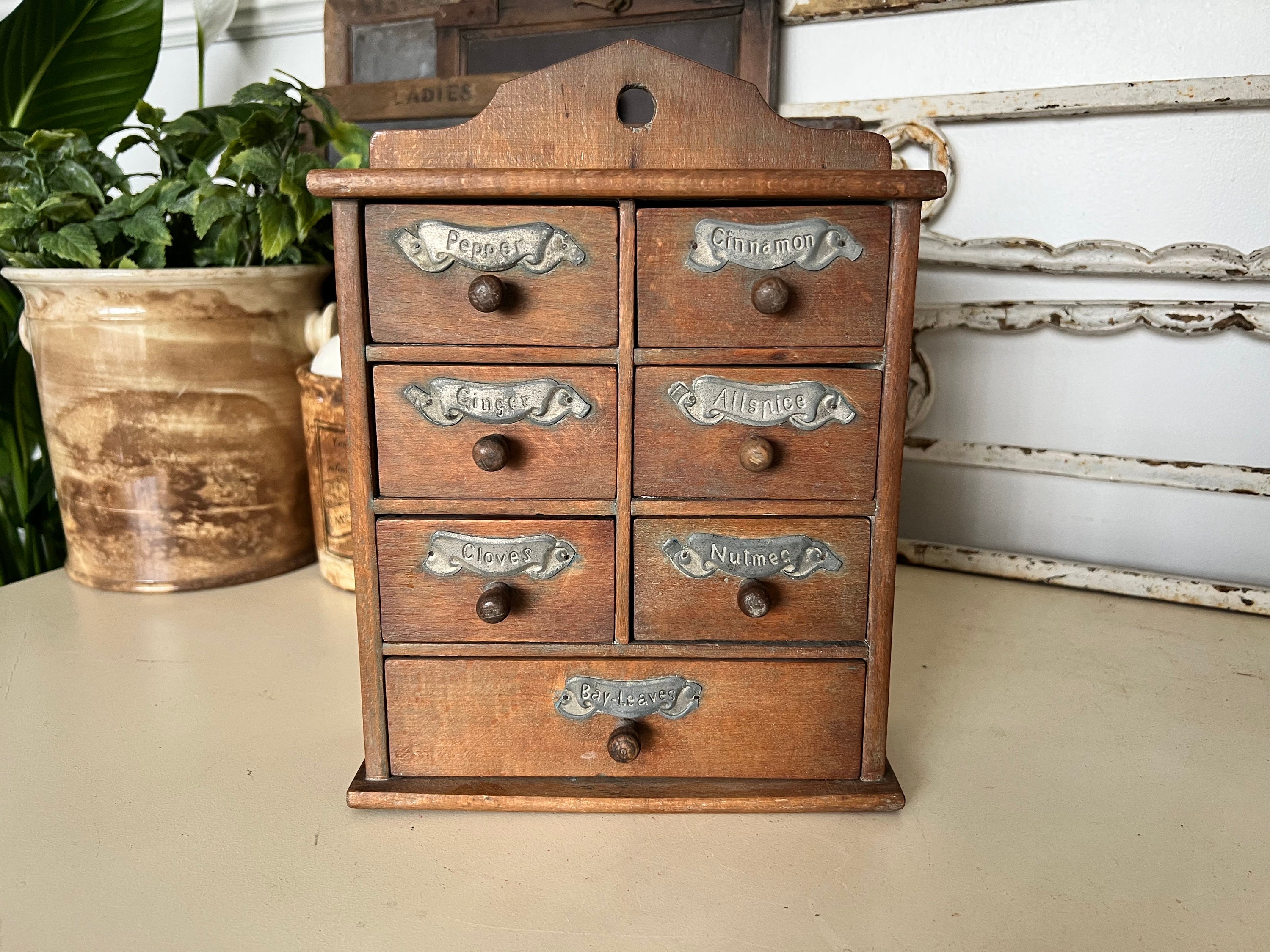 Antique Wooden Spice Drawers Antique English Spice Cabinet