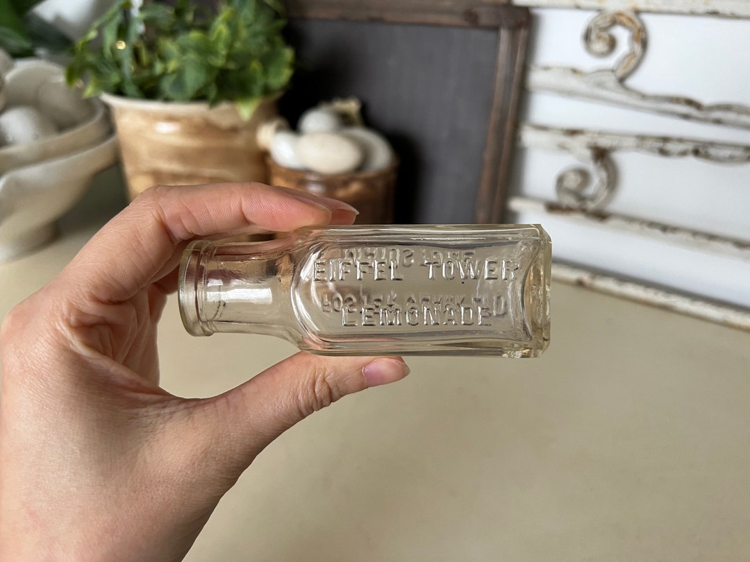 1x Antique Glass Eiffel Tower Fruit Juice Bottles 1800s Etsy