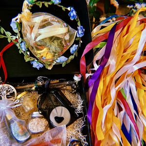 Beltane Sabbat box for your Wheel of the Year Ritual Celebration! Everything Included- Free Shipping! Altar Tools,Spell Work, Divination.