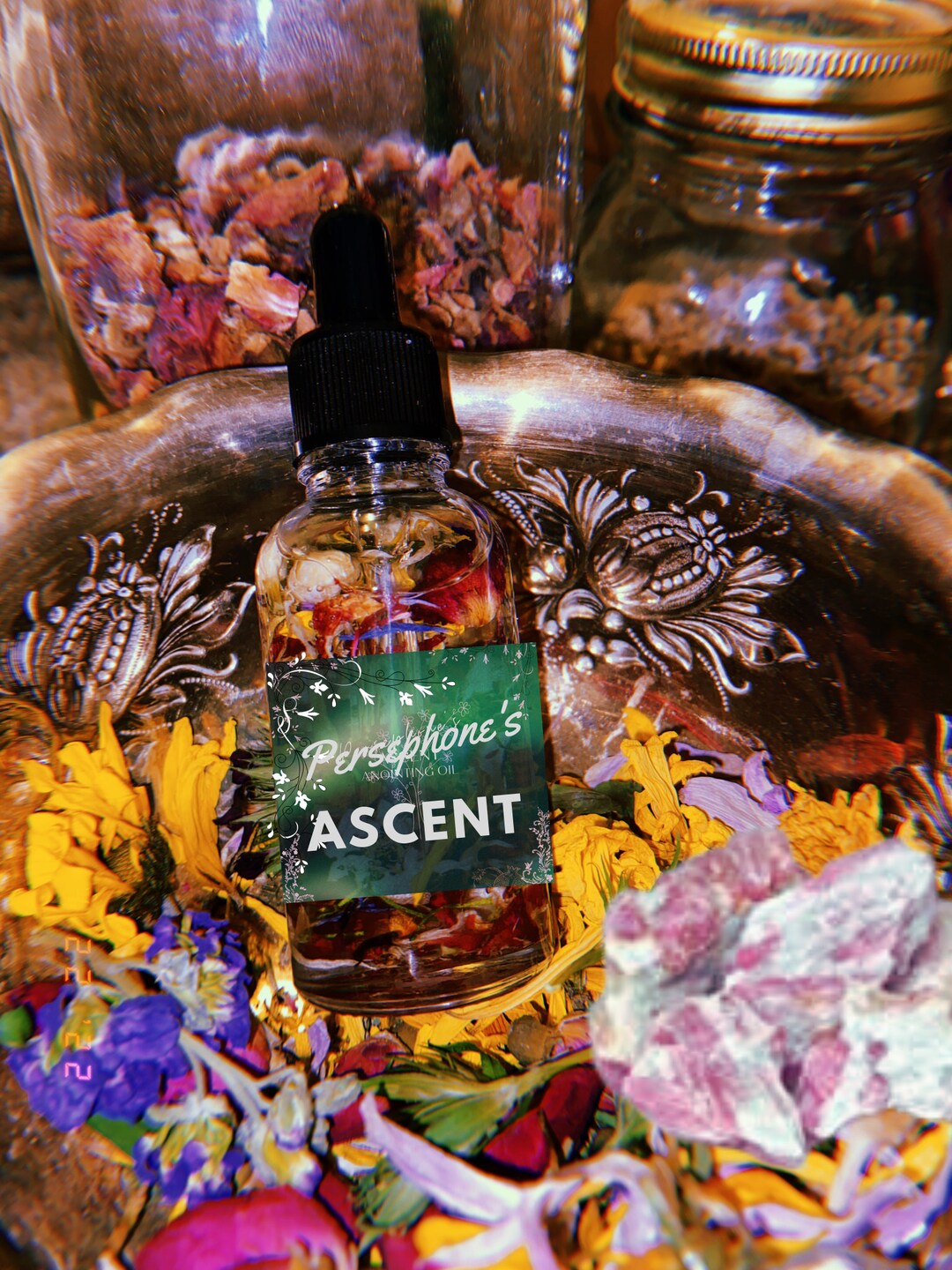 Persephone's Ascent Anointing Oil With Raw Pink Tourmaline - Etsy